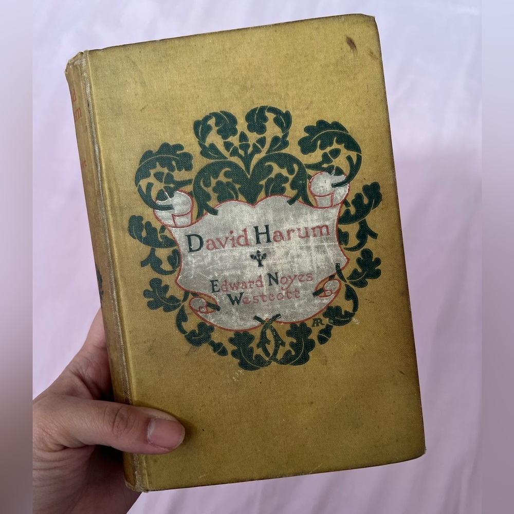 Antique Victorian Book 'David Harum' with Ornate Cover